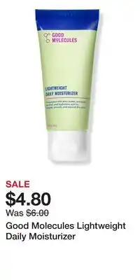 Ulta Beauty Good Molecules Lightweight Daily Moisturizer offer