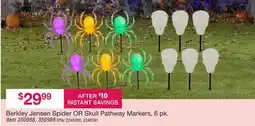 BJ’s Berkley Jensen Spider OR Skull Pathway Markers, 6 pk offer