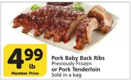 Albertsons Pork Baby Back Ribs or Pork Tenderloin offer