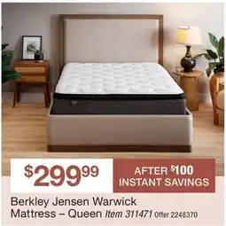 BJ’s Berkley Jensen Warwick Mattress – Queen offer