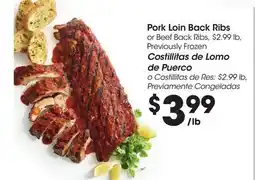 Food 4 Less Pork Loin Back Ribs offer
