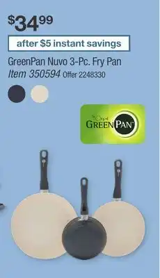 BJ’s GreenPan Nuvo 3-Pc. Fry Pan offer