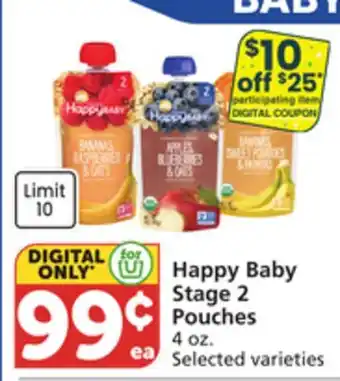 Albertsons Happy Baby Stage 2 Pouches offer