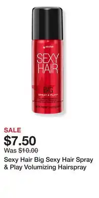 Ulta Beauty Sexy Hair Big Sexy Hair Spray & Play Volumizing Hairspray offer