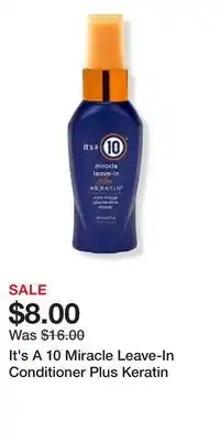Ulta Beauty It's A 10 Miracle Leave-In Conditioner Plus Keratin offer