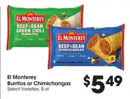 Food 4 Less El Monterey Burritos or Chimichangas offer
