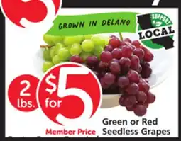 Albertsons Green or Red Seedless Grapes offer