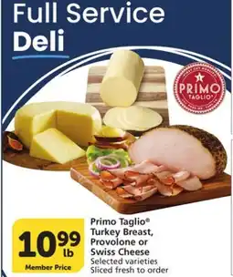 Albertsons Primo Taglio Turkey Breast, Provolone or Swiss Cheese offer