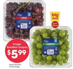 Food 4 Less Kroger Seedless Grapes offer