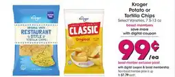 Food 4 Less Kroger Potato Or Tortilla Chips offer