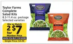 Albertsons Taylor Farms Complete Salad Kits offer