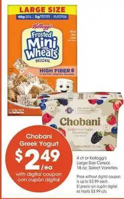 Food 4 Less Chobani Greek Yogurt offer