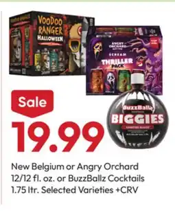 Stater Bros New Belgium or Angry Orchard 12/12 fl. oz. or BuzzBallz Cocktails 1.75 ltr offer