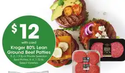 Ralphs Kroger 80% Lean Ground Beef Patties offer