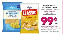 Ralphs Kroger Potato or Tortilla Chips offer