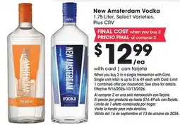 Ralphs New Amsterdam Vodka offer