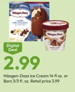 Stater Bros Häagen-Dazs Ice Cream 14 fl oz. or Bars 3/3 fl. oz offer