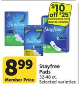 Vons Stayfree Pads offer