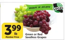 Vons Green or Red Seedless Grapes offer