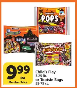 Vons Child's Play 3.25 lb. or Tootsie Bags 55-75 ct offer
