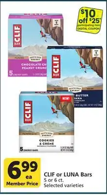 Vons CLIF or LUNA Bars offer