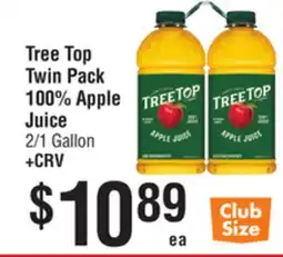 Smart & Final Tree Top Twin Pack 100% Apple Juice offer