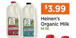 Heinen's Heinen's Organic Milk offer