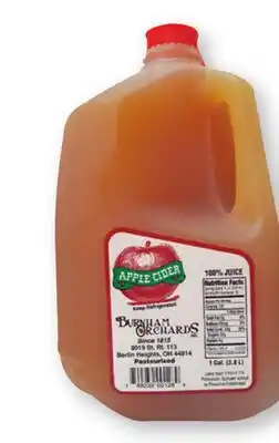 Heinen's Burnham's Orchards Apple Cider offer