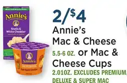 Heinen's Annie's Mac & Cheese 5.5-6 OZ. or Mac & Cheese Cups 5.5-6 OZ offer