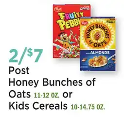 Heinen's Post Honey Bunches of Oats 11-12 OZ. or Kids Cereals 10-14.75 OZ offer