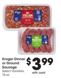 Mariano's Kroger Dinner or Ground Sausage offer