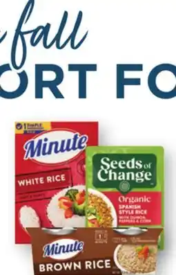 Heinen's Seeds of Change Organic Rice 8.5 OZ. or Minute 8.8-14 OZ offer