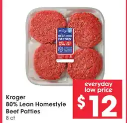 Mariano's Kroger 80% Lean Homestyle Beef Patties offer