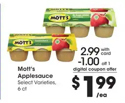 Mariano's Mott's Applesauce offer