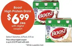 Mariano's Boost High Protein Drink offer