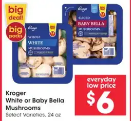 Mariano's Kroger White or Baby Bella Mushrooms offer