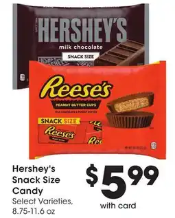 Mariano's Hershey's Snack Size Candy offer