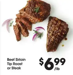 Food 4 Less Beef Sirloin Tip Roast or Steak offer
