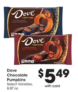 Mariano's Dove Chocolate Pumpkins offer