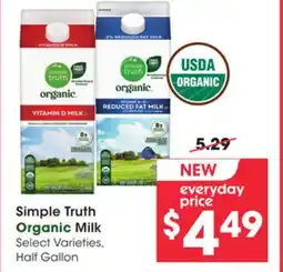 Mariano's Simple Truth Organic Milk offer