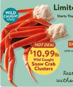 Fresh Thyme Wild Caught Snow Crab Clusters offer