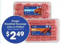 Food 4 Less Kroger Breakfast Sausage Links or Patties offer