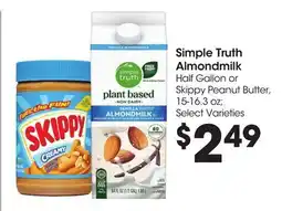 Food 4 Less Simple Truth Almondmilk offer