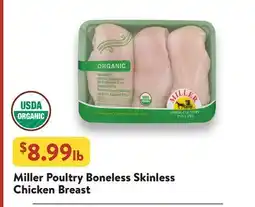 Fresh Thyme Miller Poultry Boneless Skinless Chicken Breast offer