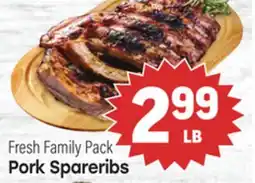 Tony’s Fresh Market Pork Spareribs offer