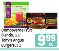 Tony’s Fresh Market Campoverde Fruit Blends or Tony's Angus Burgers offer