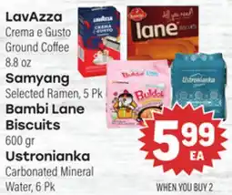 Tony’s Fresh Market LavAzza, Samyang, Bambi Lane Biscuits or Ustronianka offer