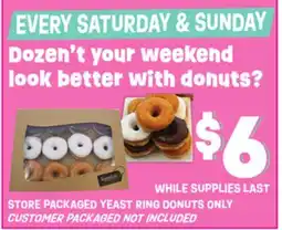 Jewel-Osco STORE PACKAGED YEAST RING DONUTS ONLY CUSTOMER PACKAGED NOT INCLUDED offer