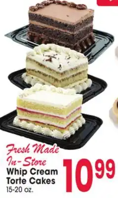 Jewel-Osco Fresh Made In-Store Whip Cream Torte Cakes offer