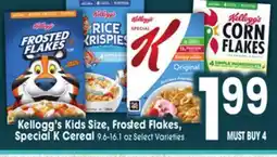 Jewel-Osco Kellogg's Kids Size, Frosted Flakes, Special K Cereal offer